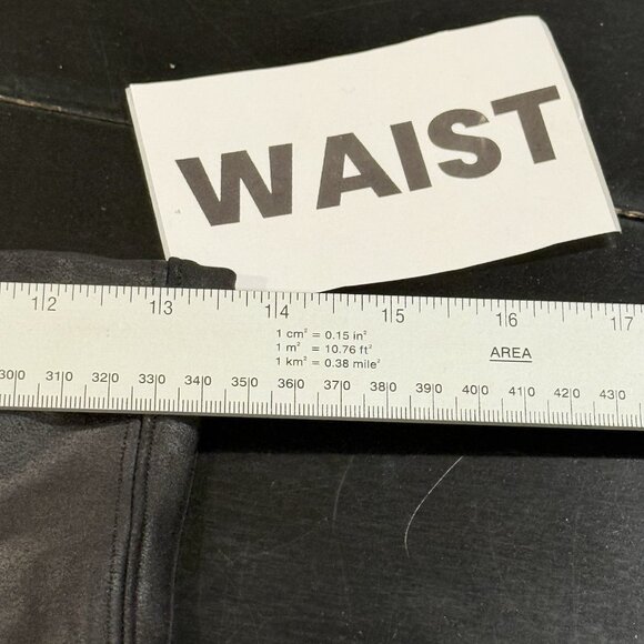 SPANX Faux Leather Womens Size Large Black Leggings Style 2437 - Picture 9 of 11